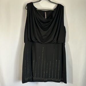Penningtons Black & Silver Studded Mini Dress